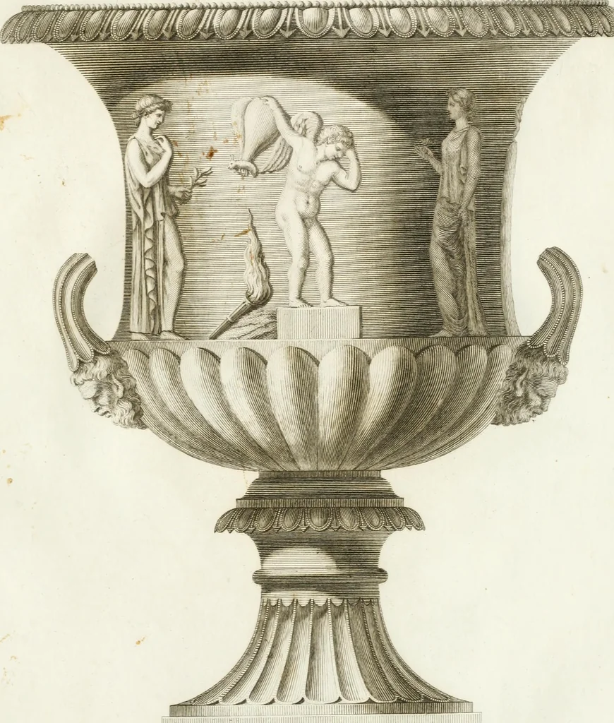 An illustration from Manuale di varj ornamenti componenti la serie de' vasj antichi : si' di marmo che di bronzo esistenti in Roma e fuori, 1821, leaf 66