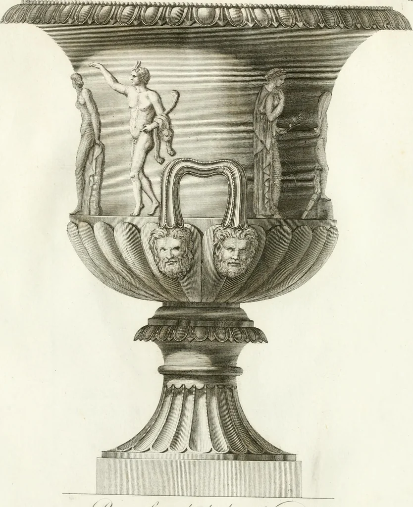 An illustration from Manuale di varj ornamenti componenti la serie de' vasj antichi : si' di marmo che di bronzo esistenti in Roma e fuori, 1821, leaf 68