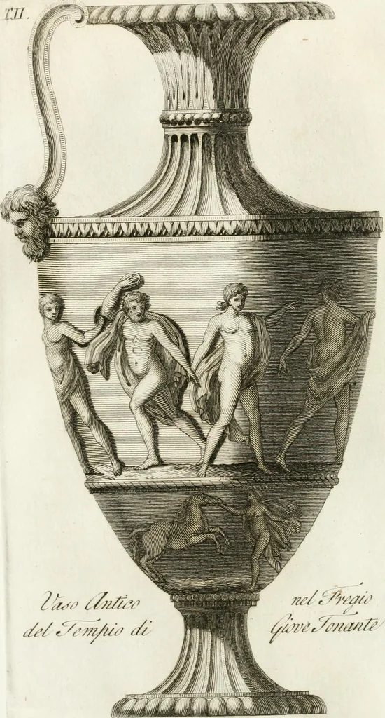 An illustration from Manuale di varj ornamenti componenti la serie de' vasj antichi : si' di marmo che di bronzo esistenti in Roma e fuori, 1821, leaf 70