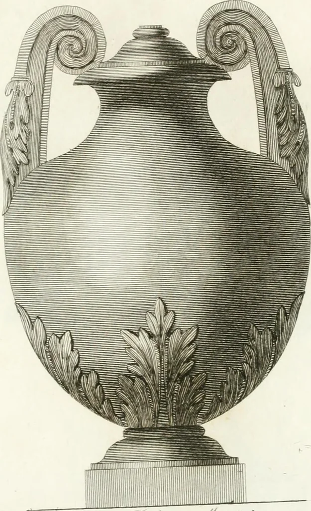 An illustration from Manuale di varj ornamenti componenti la serie de' vasj antichi : si' di marmo che di bronzo esistenti in Roma e fuori, 1821, leaf 76