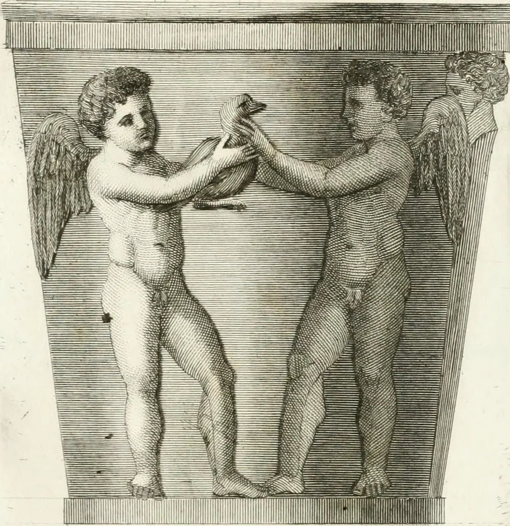 An illustration from Manuale di varj ornamenti componenti la serie de' vasj antichi : si' di marmo che di bronzo esistenti in Roma e fuori, 1821, leaf 86
