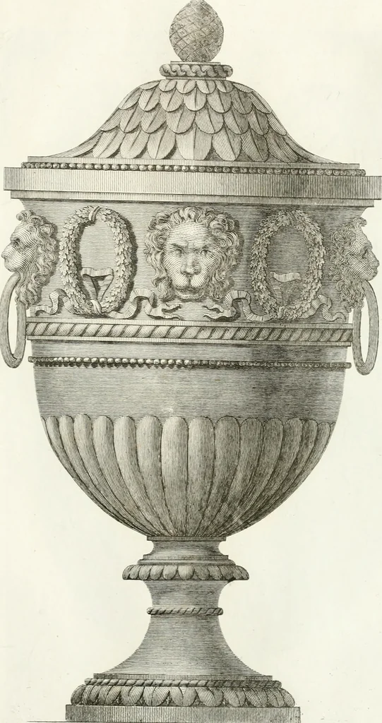 An illustration from Manuale di varj ornamenti componenti la serie de' vasj antichi : si' di marmo che di bronzo esistenti in Roma e fuori, 1821, leaf 114