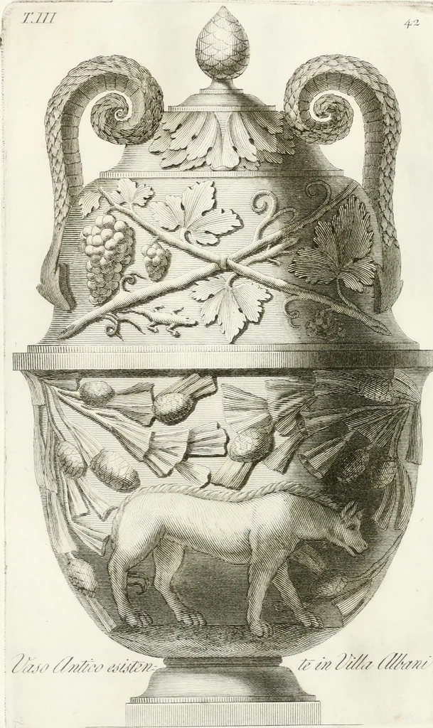 An illustration from Manuale di varj ornamenti componenti la serie de' vasj antichi : si' di marmo che di bronzo esistenti in Roma e fuori, 1821, leaf 116
