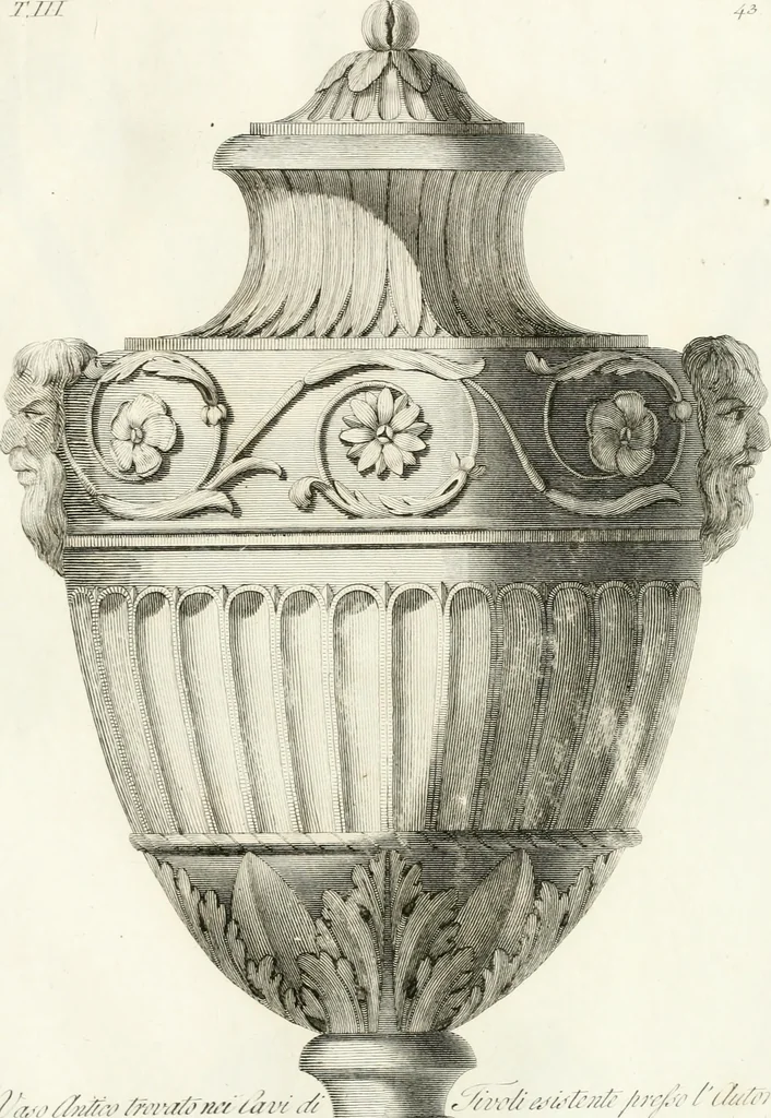 An illustration from Manuale di varj ornamenti componenti la serie de' vasj antichi : si' di marmo che di bronzo esistenti in Roma e fuori, 1821, leaf 118