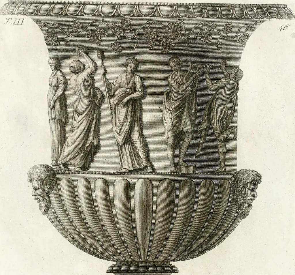 An illustration from Manuale di varj ornamenti componenti la serie de' vasj antichi : si' di marmo che di bronzo esistenti in Roma e fuori, 1821, leaf 124