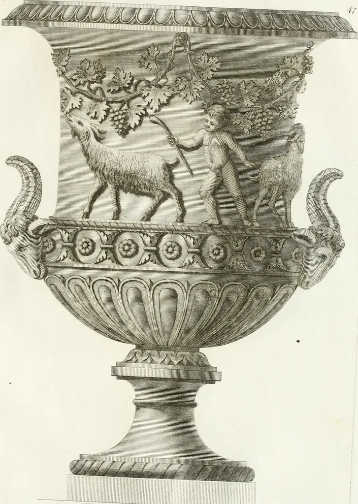 An illustration from Manuale di varj ornamenti componenti la serie de' vasj antichi : si' di marmo che di bronzo esistenti in Roma e fuori, 1821, leaf 126
