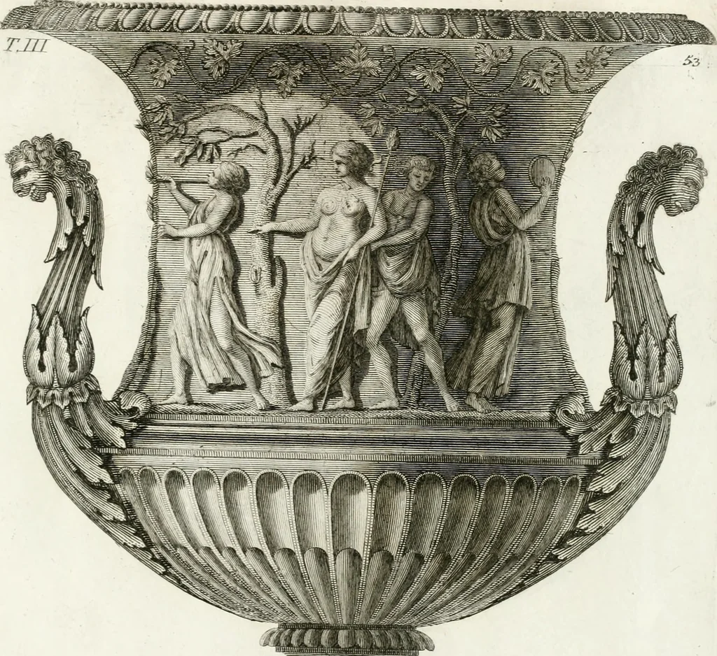 An illustration from Manuale di varj ornamenti componenti la serie de' vasj antichi : si' di marmo che di bronzo esistenti in Roma e fuori, 1821, leaf 138