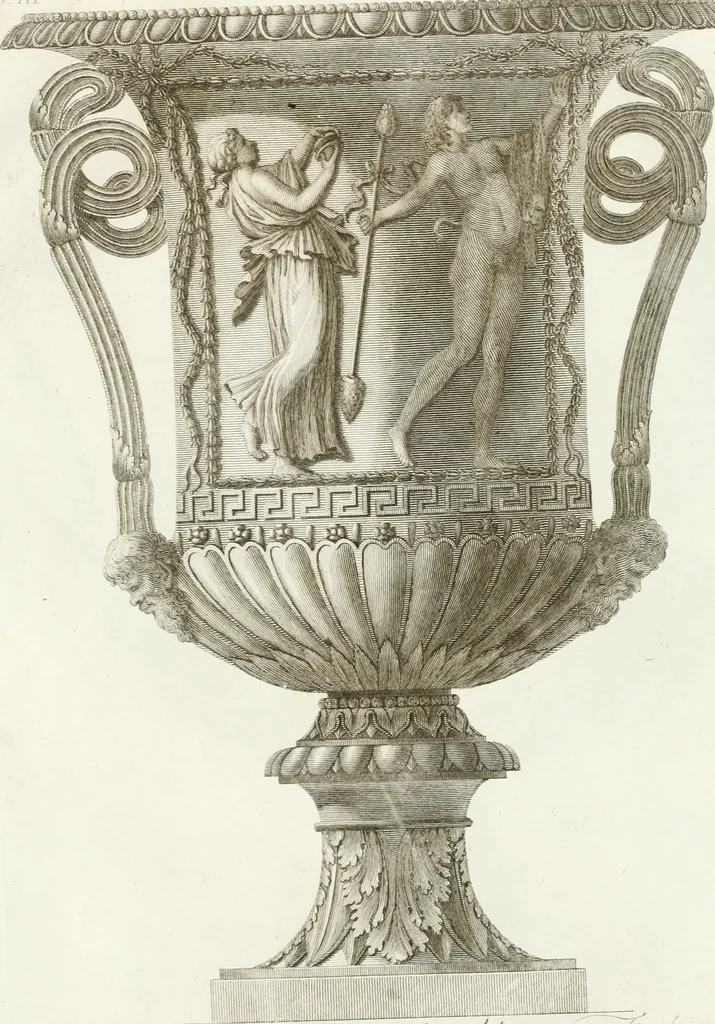 An illustration from Manuale di varj ornamenti componenti la serie de' vasj antichi : si' di marmo che di bronzo esistenti in Roma e fuori, 1821, leaf 144
