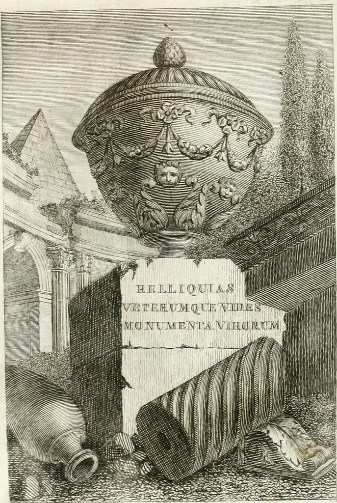 An illustration from Manuale di varj ornamenti componenti la serie de' vasj antichi : si' di marmo che di bronzo esistenti in Roma e fuori, 1821, leaf 32