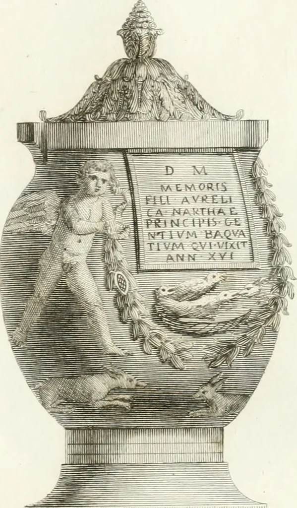 An illustration from Manuale di varj ornamenti componenti la serie de' vasj antichi : si' di marmo che di bronzo esistenti in Roma e fuori, 1821, leaf 42