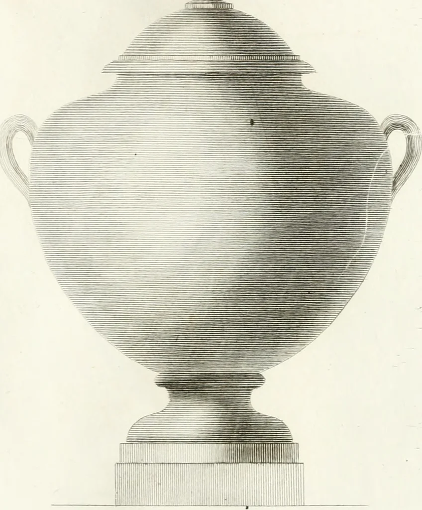 An illustration from Manuale di varj ornamenti componenti la serie de' vasj antichi : si' di marmo che di bronzo esistenti in Roma e fuori, 1821, leaf 44