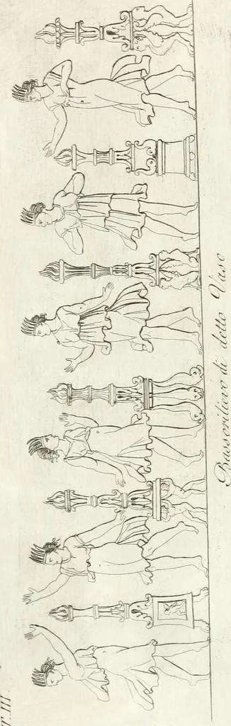 An illustration from Manuale di varj ornamenti componenti la serie de' vasj antichi : si' di marmo che di bronzo esistenti in Roma e fuori, 1821, leaf 62