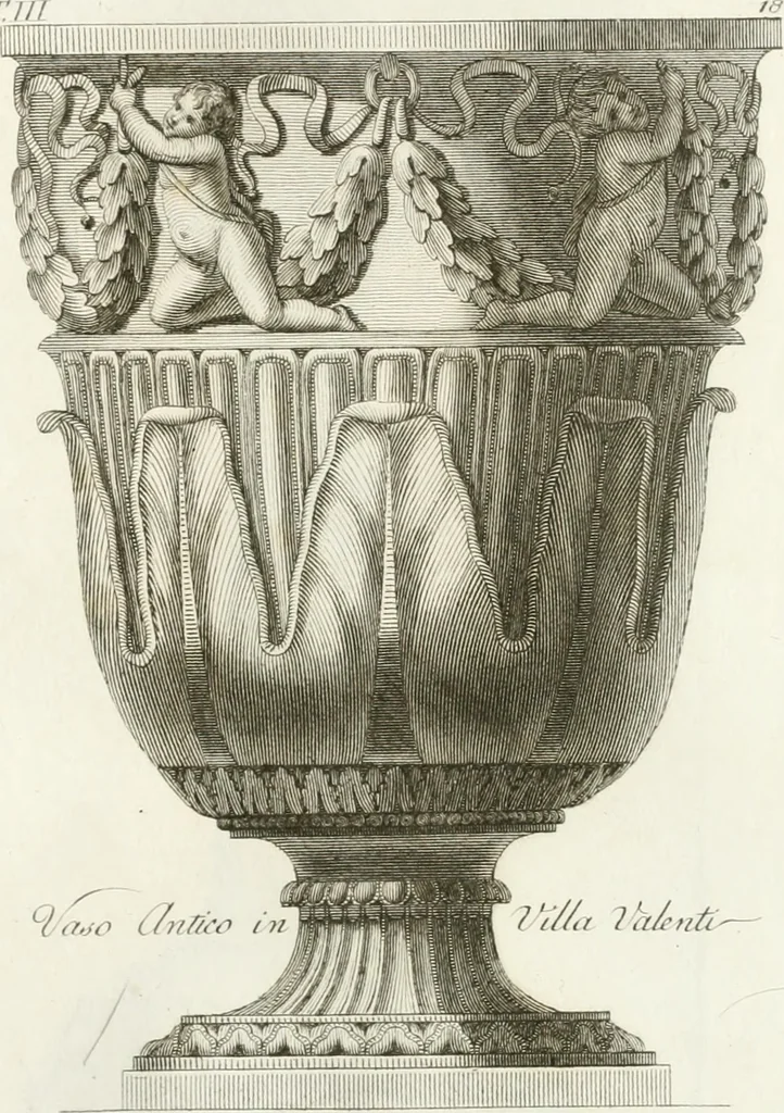 An illustration from Manuale di varj ornamenti componenti la serie de' vasj antichi : si' di marmo che di bronzo esistenti in Roma e fuori, 1821, leaf 68