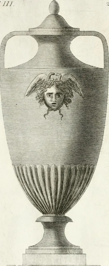 An illustration from Manuale di varj ornamenti componenti la serie de' vasj antichi : si' di marmo che di bronzo esistenti in Roma e fuori, 1821, leaf 72