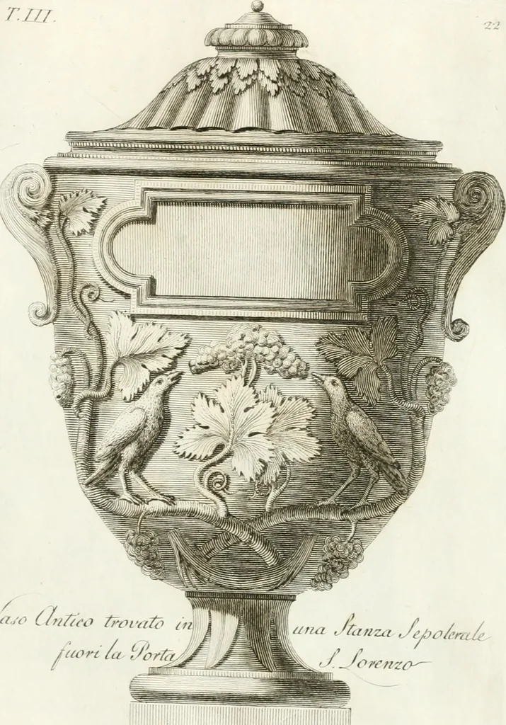An illustration from Manuale di varj ornamenti componenti la serie de' vasj antichi : si' di marmo che di bronzo esistenti in Roma e fuori, 1821, leaf 76