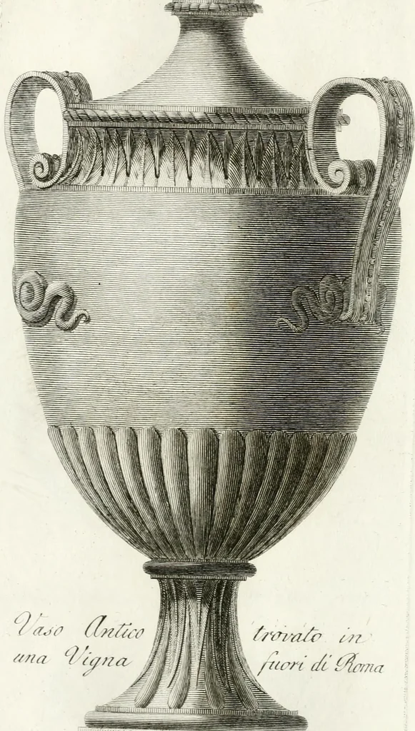An illustration from Manuale di varj ornamenti componenti la serie de' vasj antichi : si' di marmo che di bronzo esistenti in Roma e fuori, 1821, leaf 82