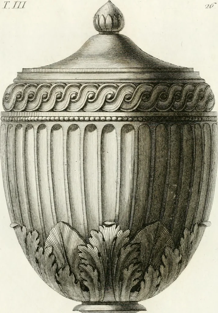 An illustration from Manuale di varj ornamenti componenti la serie de' vasj antichi : si' di marmo che di bronzo esistenti in Roma e fuori, 1821, leaf 84