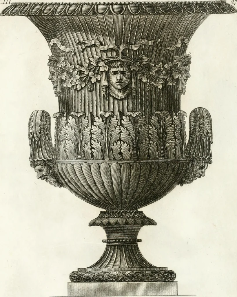 An illustration from Manuale di varj ornamenti componenti la serie de' vasj antichi : si' di marmo che di bronzo esistenti in Roma e fuori, 1821, leaf 86