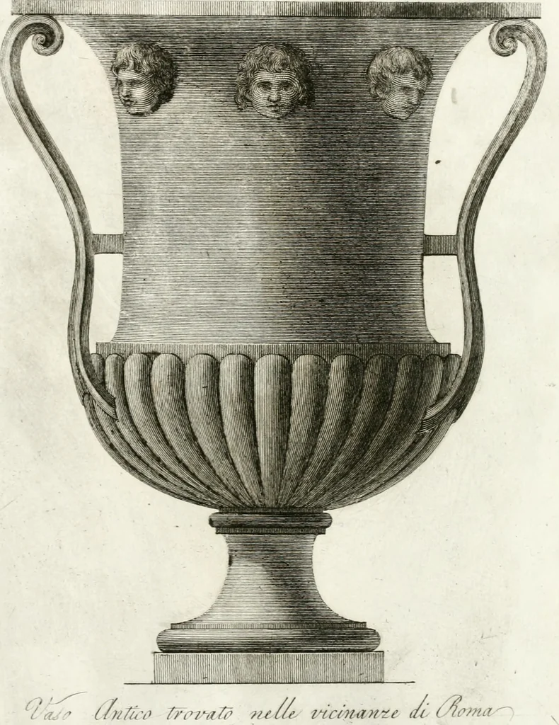An illustration from Manuale di varj ornamenti componenti la serie de' vasj antichi : si' di marmo che di bronzo esistenti in Roma e fuori, 1821, leaf 90