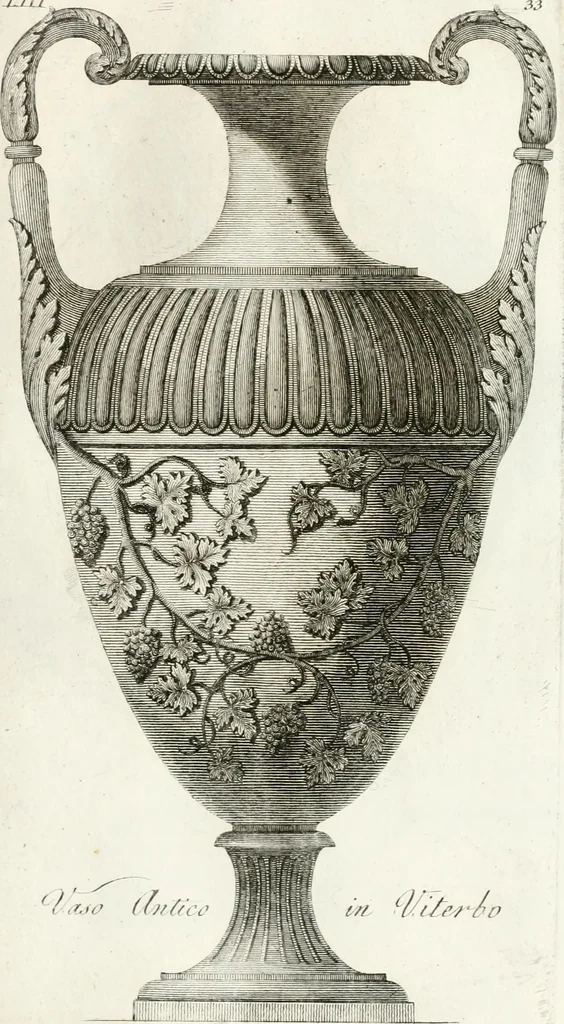 An illustration from Manuale di varj ornamenti componenti la serie de' vasj antichi : si' di marmo che di bronzo esistenti in Roma e fuori, 1821, leaf 98