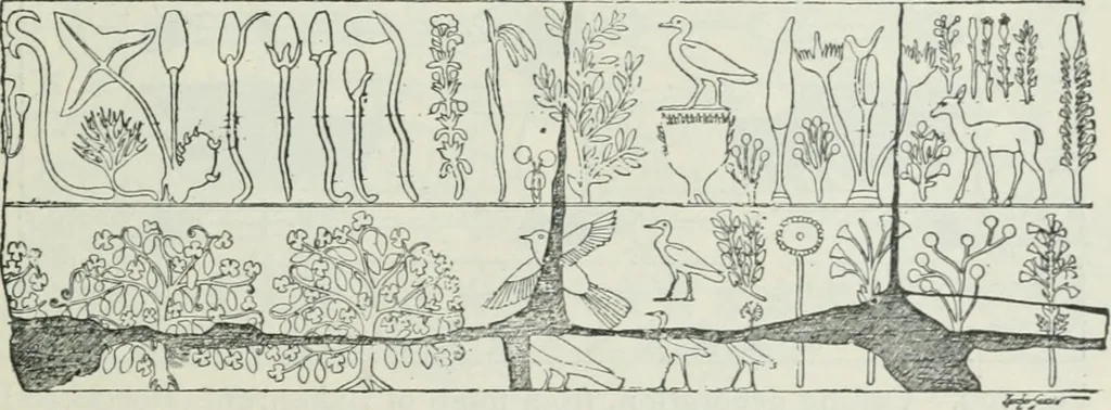 An illustration from Manual of Egyptian archæology and guide to the study of antiquities in Egypt. For the use of students and travellers, 1914, leaf 136