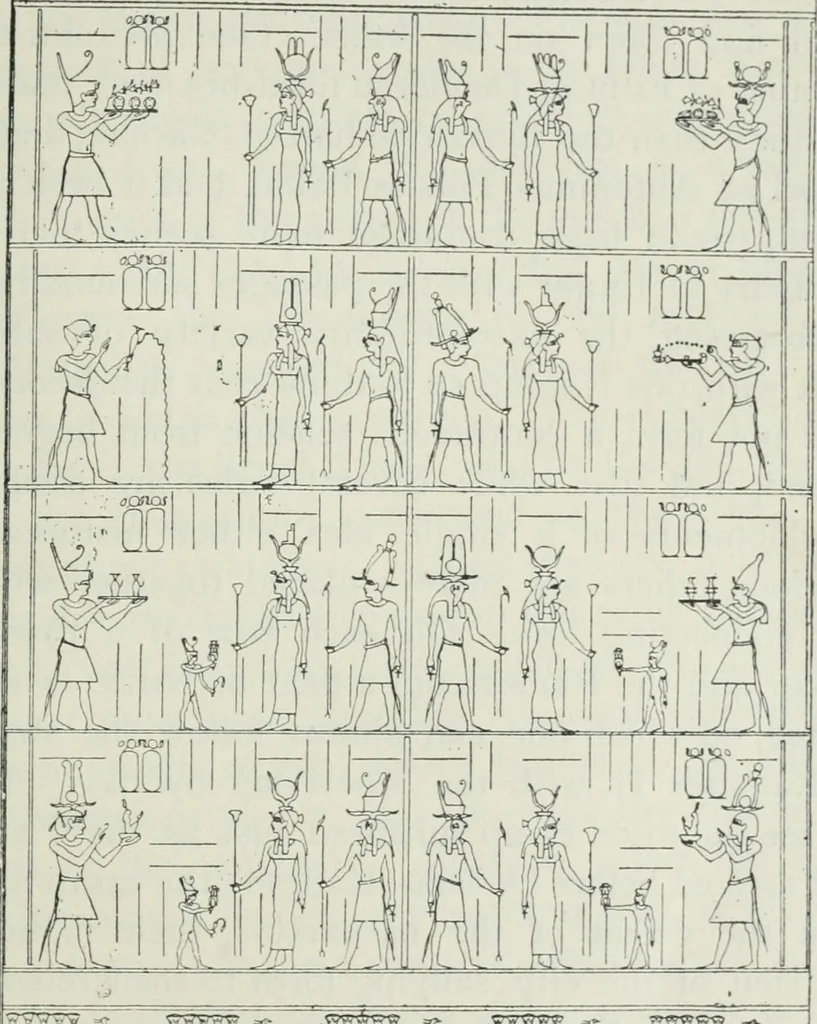 An illustration from Manual of Egyptian archæology and guide to the study of antiquities in Egypt. For the use of students and travellers, 1914, leaf 144