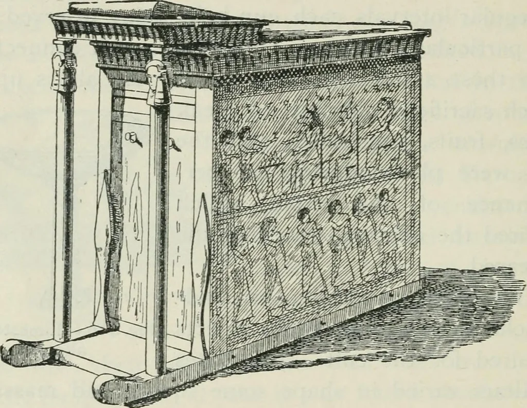 An illustration from Manual of Egyptian archæology and guide to the study of antiquities in Egypt. For the use of students and travellers, 1914, leaf 153