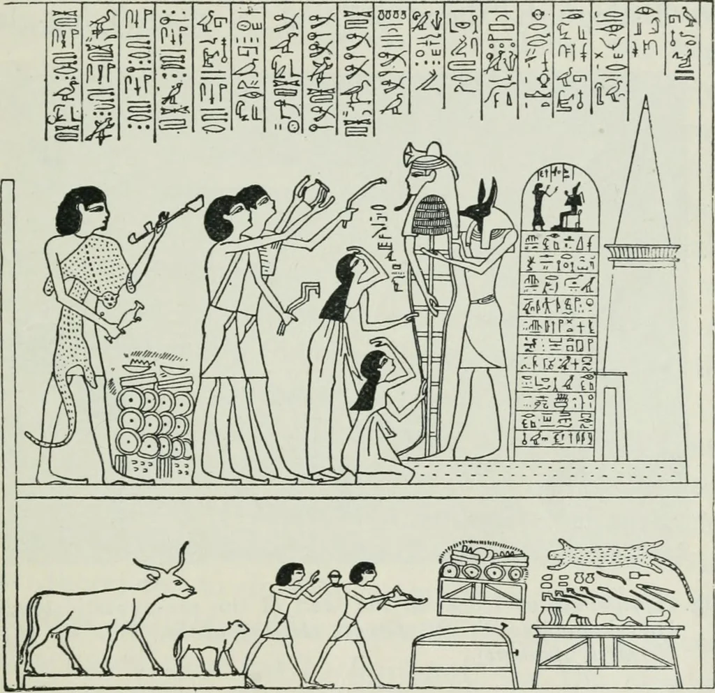 An illustration from Manual of Egyptian archæology and guide to the study of antiquities in Egypt. For the use of students and travellers, 1914, leaf 226