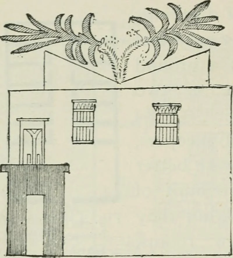 An illustration from Manual of Egyptian archæology and guide to the study of antiquities in Egypt. For the use of students and travellers, 1914, leaf 37