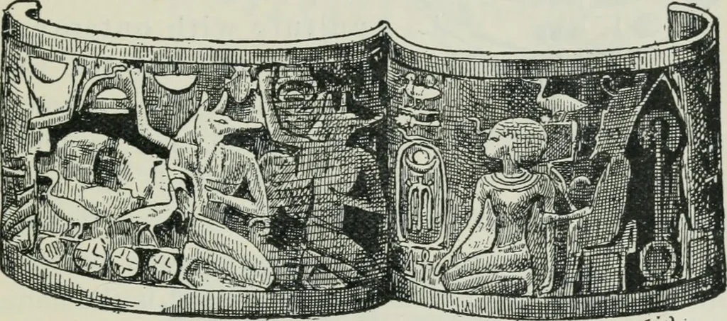 An illustration from Manual of Egyptian archæology and guide to the study of antiquities in Egypt. For the use of students and travellers, 1914, leaf 388
