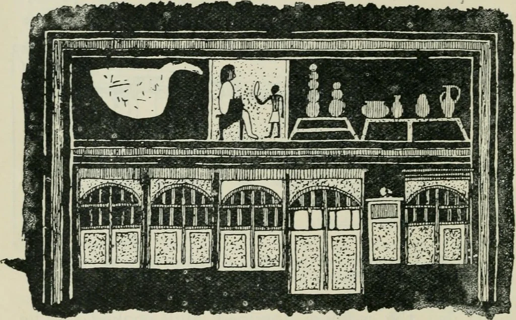 An illustration from Manual of Egyptian archæology and guide to the study of antiquities in Egypt. For the use of students and travellers, 1914, leaf 39