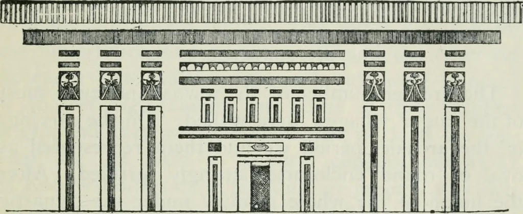 An illustration from Manual of Egyptian archæology and guide to the study of antiquities in Egypt. For the use of students and travellers, 1914, leaf 54