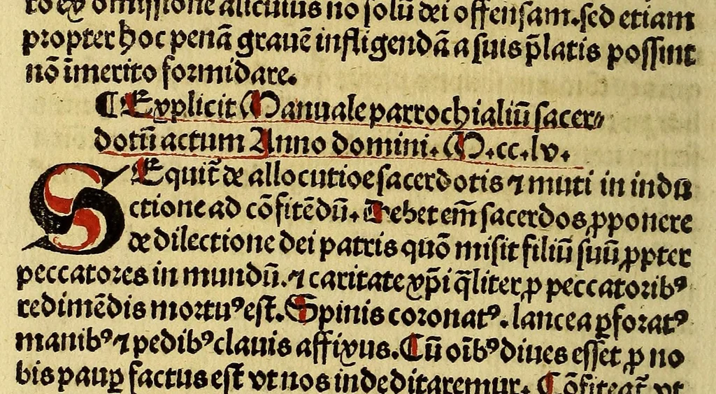 An illustration from Manuale Parrochialium Sacerdotum, leaf 36