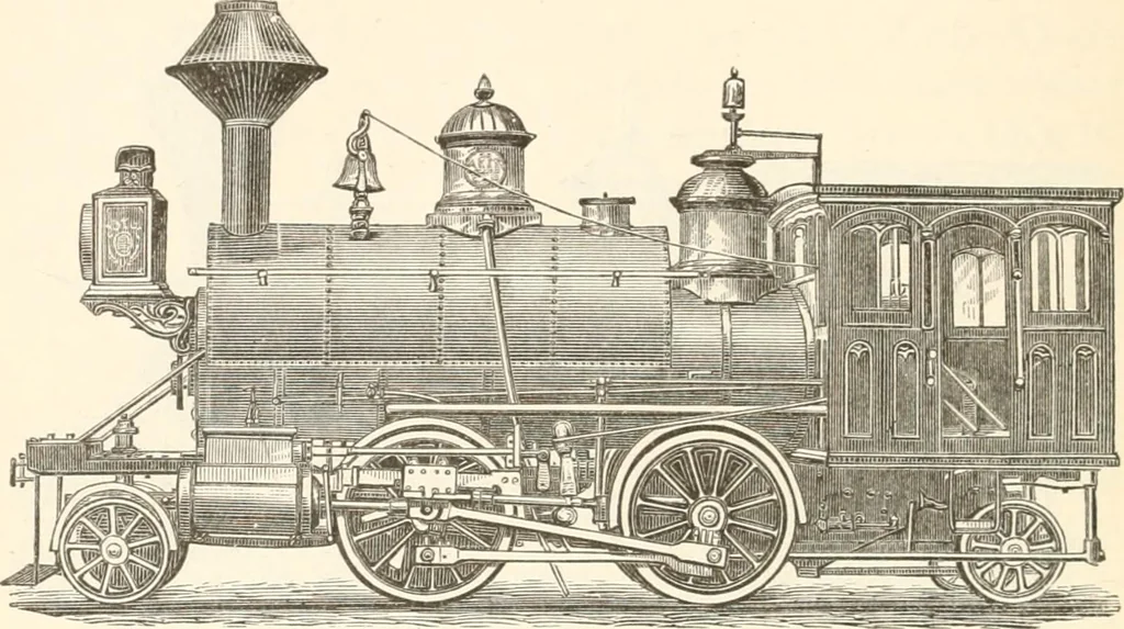 An illustration from Manual for railroad engineers and engineering students : containing the rules and tables needed for the location, construction, and equipment of railroads as built in the United States, 1883, leaf 423