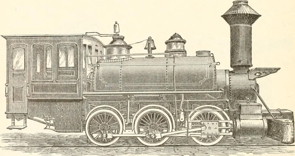 An illustration from Manual for railroad engineers and engineering students : containing the rules and tables needed for the location, construction, and equipment of railroads as built in the United States, 1883, leaf 423