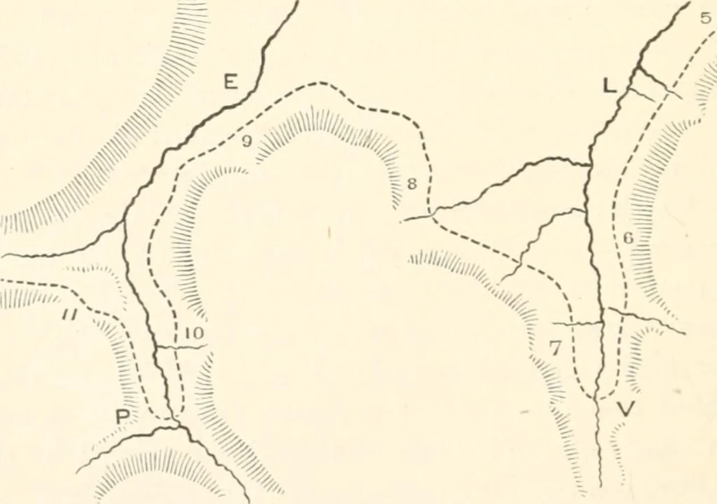 An illustration from Manual for railroad engineers and engineering students : containing the rules and tables needed for the location, construction, and equipment of railroads as built in the United States, 1883, leaf 83