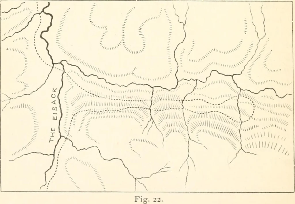 An illustration from Manual for railroad engineers and engineering students : containing the rules and tables needed for the location, construction, and equipment of railroads as built in the United States, 1883, leaf 85