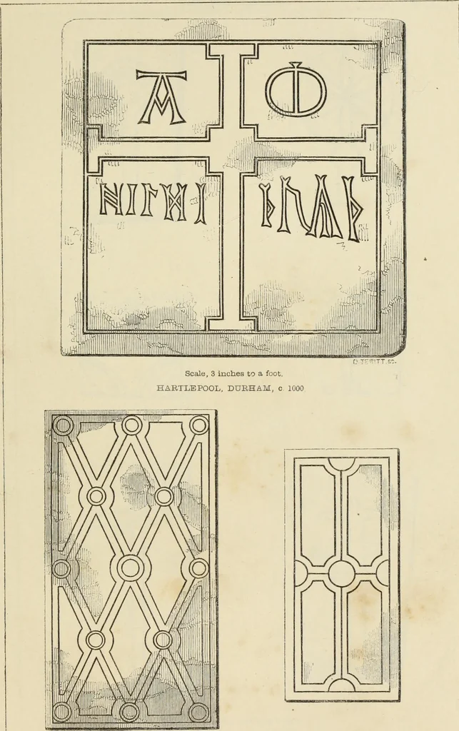 An illustration from A manual for the study of the sepulchral slabs and crosses of the middle ages, 1849, leaf 112