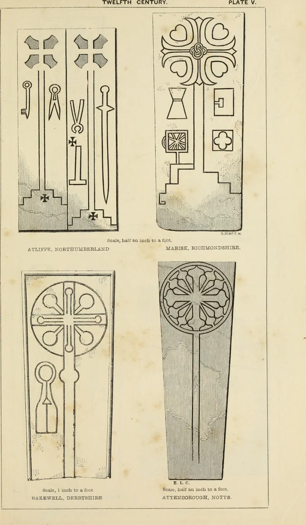 An illustration from A manual for the study of the sepulchral slabs and crosses of the middle ages, 1849, leaf 116