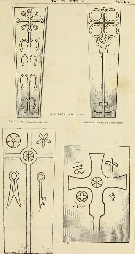 An illustration from A manual for the study of the sepulchral slabs and crosses of the middle ages, 1849, leaf 118