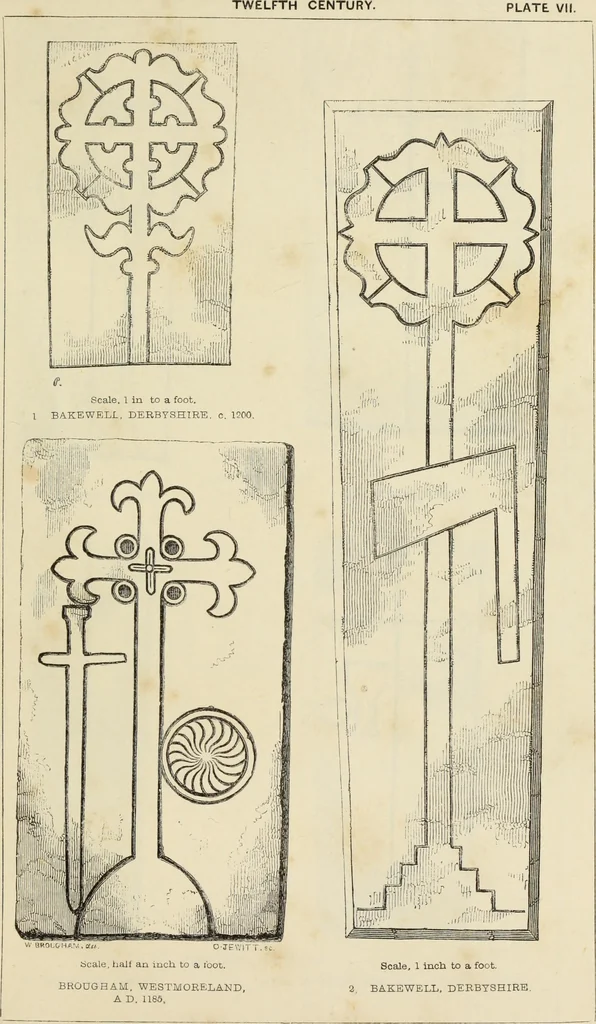 An illustration from A manual for the study of the sepulchral slabs and crosses of the middle ages, 1849, leaf 120