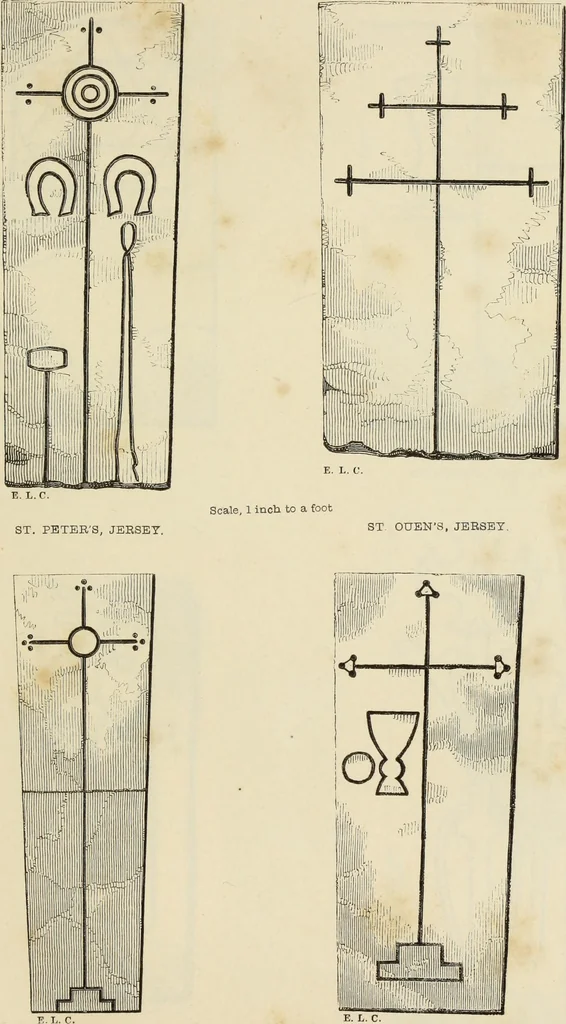 An illustration from A manual for the study of the sepulchral slabs and crosses of the middle ages, 1849, leaf 122