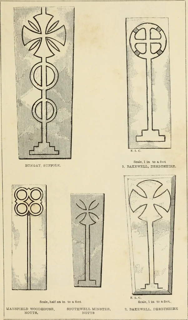 An illustration from A manual for the study of the sepulchral slabs and crosses of the middle ages, 1849, leaf 126