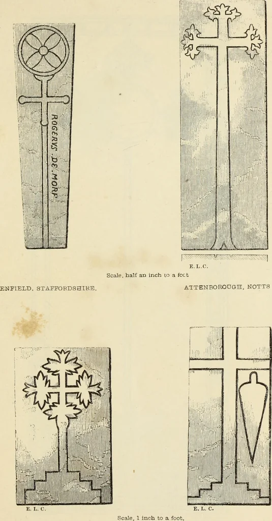 An illustration from A manual for the study of the sepulchral slabs and crosses of the middle ages, 1849, leaf 134