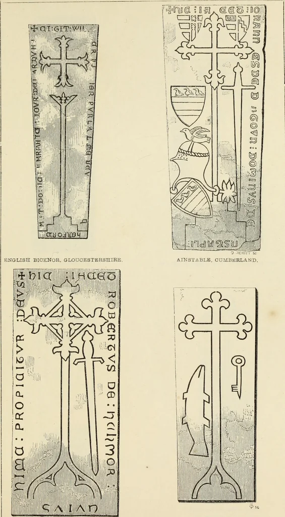 An illustration from A manual for the study of the sepulchral slabs and crosses of the middle ages, 1849, leaf 150