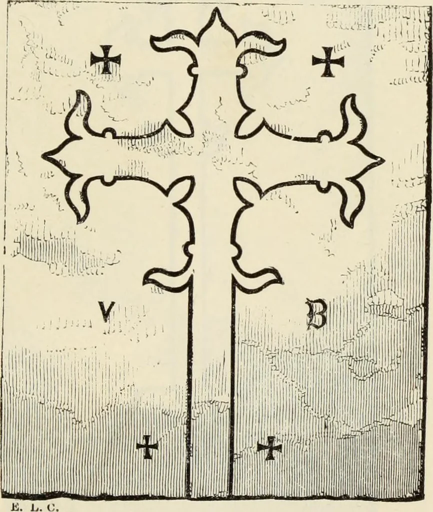An illustration from A manual for the study of the sepulchral slabs and crosses of the middle ages, 1849, leaf 160