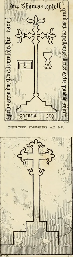 An illustration from A manual for the study of the sepulchral slabs and crosses of the middle ages, 1849, leaf 162