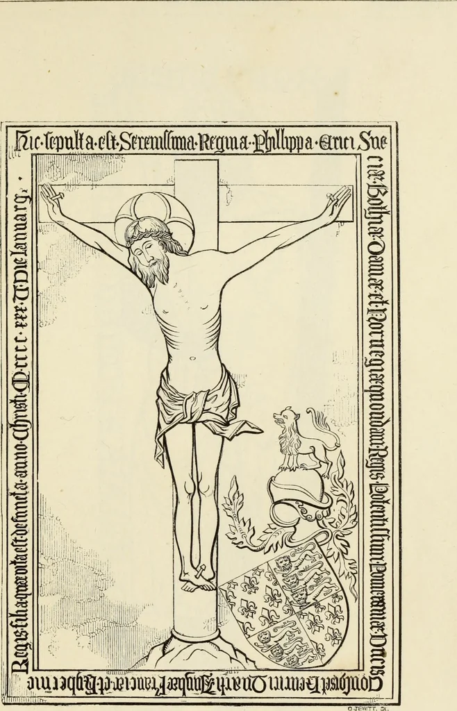 An illustration from A manual for the study of the sepulchral slabs and crosses of the middle ages, 1849, leaf 170