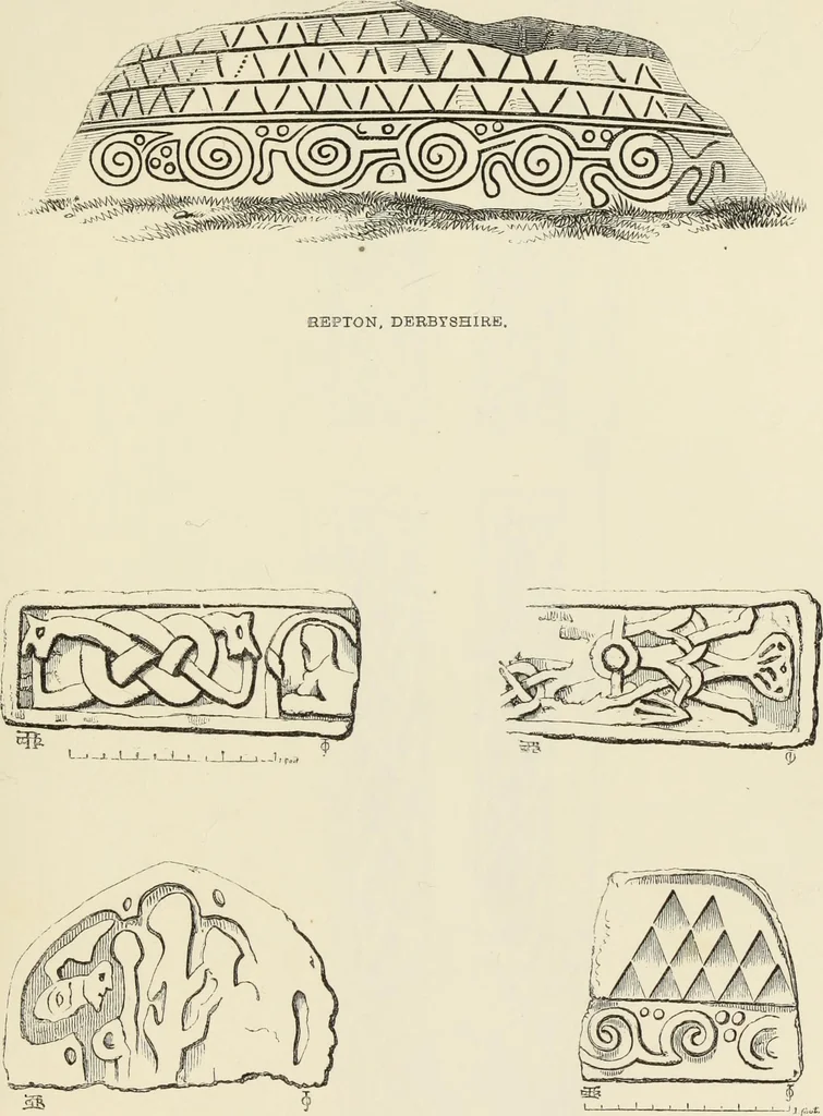 An illustration from A manual for the study of the sepulchral slabs and crosses of the middle ages, 1849, leaf 174