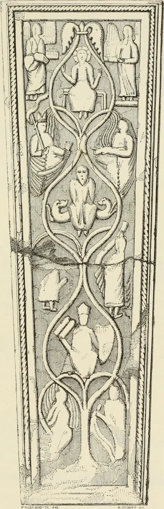 An illustration from A manual for the study of the sepulchral slabs and crosses of the middle ages, 1849, leaf 180